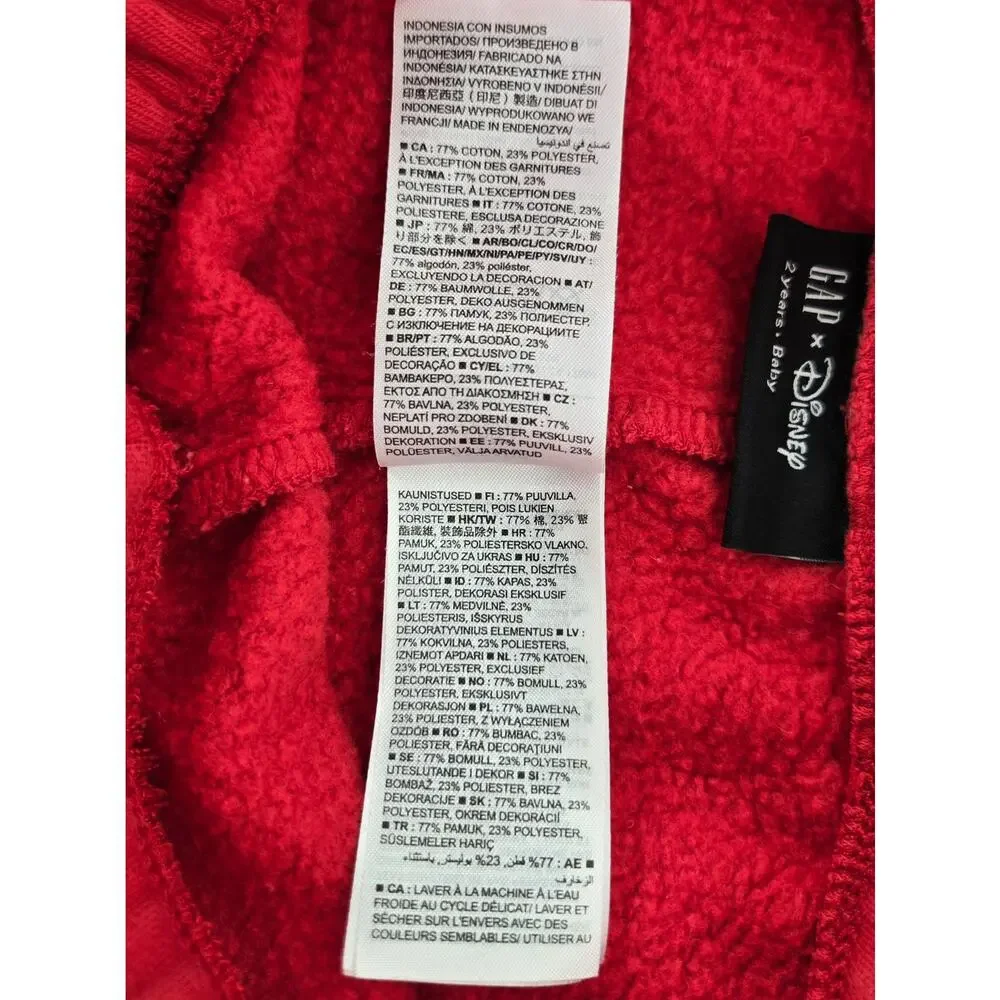 GAP x DISNEY 2024 KIDS MICKEY MODERN RED SWEAT PANT SIZE TODDLER 2 YEARS